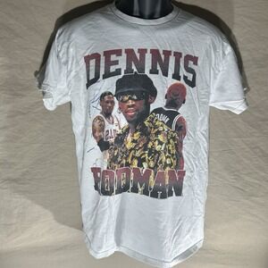 Dennis Rodman Collage‎ Graphic T-Shirt White Medium